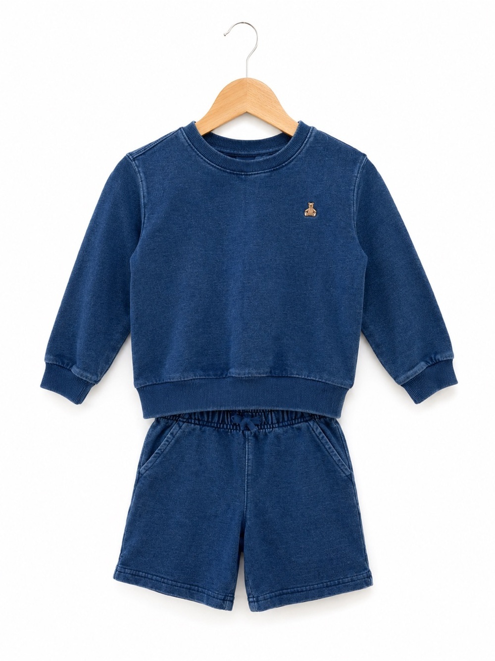 Baby GAP Indigo Wash French Terry Sweatshirt & Shorts Set 4 Years 100% Cotton
